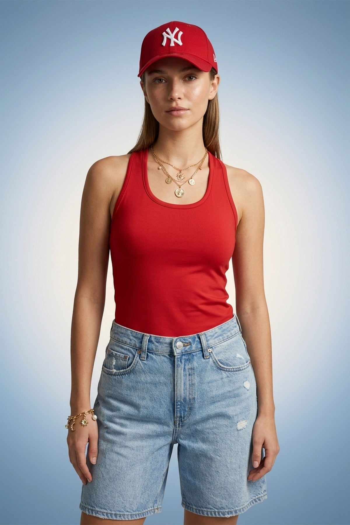 Built in Bra Racerback Cut Tank Top