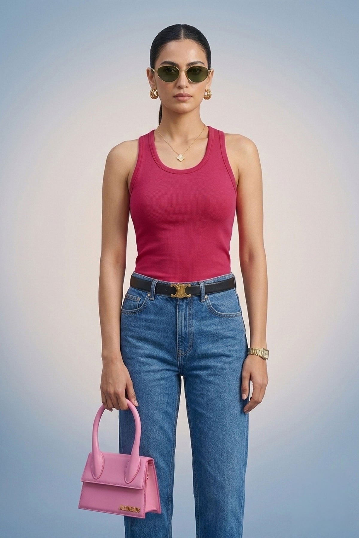Built in Bra Racerback Cut Tank Top